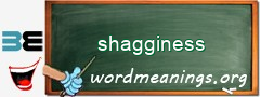 WordMeaning blackboard for shagginess